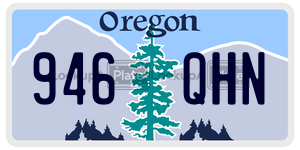 946QHN  license plate in OR