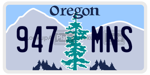 947MNS  license plate in OR