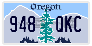 948QKC  license plate in OR