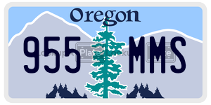 955MMS  license plate in OR