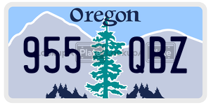 955QBZ  license plate in OR