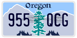 955QCG  license plate in OR