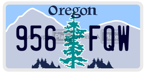 956FQW  license plate in OR