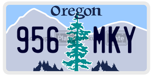 956MKY license plate in Oregon