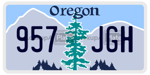 957JGH license plate in Oregon