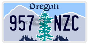 957NZC  license plate in OR