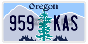 959KAS  license plate in OR