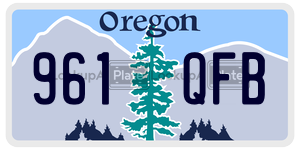 961QFB  license plate in OR