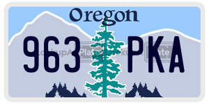 963PKA  license plate in OR