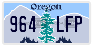 964LFP  license plate in OR