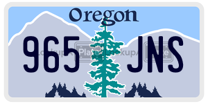 965JNS license plate in Oregon