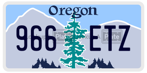 966ETZ  license plate in OR