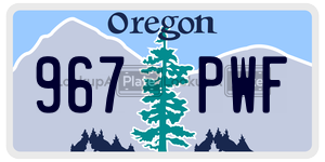 967PWF  license plate in OR