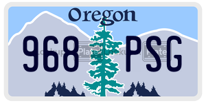 968PSG  license plate in OR