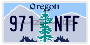 971NTF  license plate in OR