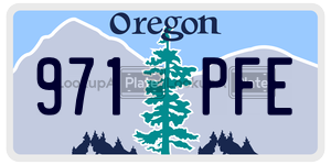971PFE  license plate in OR