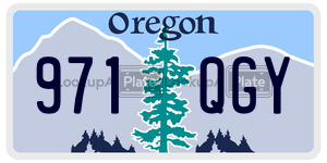 971QGY  license plate in OR