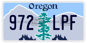 972LPF  license plate in OR
