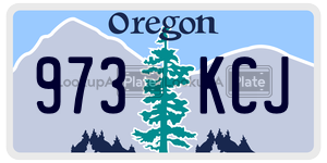973KCJ  license plate in OR