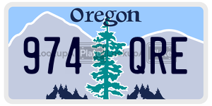 974QRE  license plate in OR