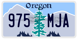 975MJA  license plate in OR