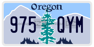 975QYM  license plate in OR