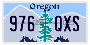 976QXS  license plate in OR