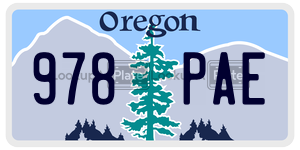 978PAE  license plate in OR