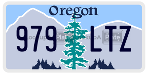 979LTZ  license plate in OR