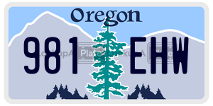981EHW  license plate in OR