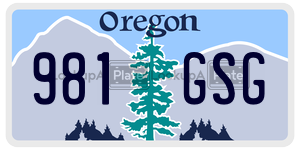 981GSG  license plate in OR