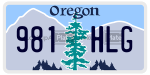 981HLG  license plate in OR