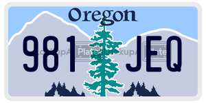 981JEQ  license plate in OR