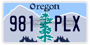 981PLX  license plate in OR