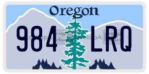 984LRQ  license plate in OR