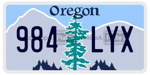984LYX  license plate in OR