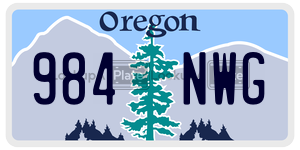 984NWG license plate in Oregon