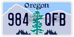 984QFB  license plate in OR