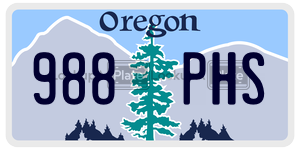 988PHS  license plate in OR