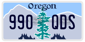 990QDS  license plate in OR