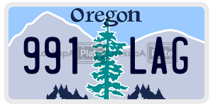 991LAG license plate in Oregon