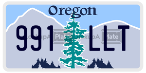 991LLT  license plate in OR