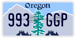 993GGP  license plate in OR