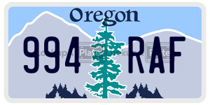994RAF  license plate in OR