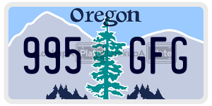 995GFG  license plate in OR
