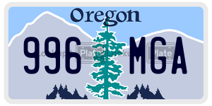 996MGA  license plate in OR