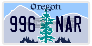 996NAR  license plate in OR