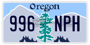 996NPH  license plate in OR