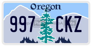 997CKZ  license plate in OR