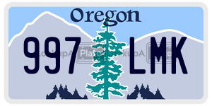 997LMK  license plate in OR